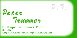 peter trummer business card